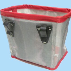 red-trim-silver-mesh-square-with-hooks